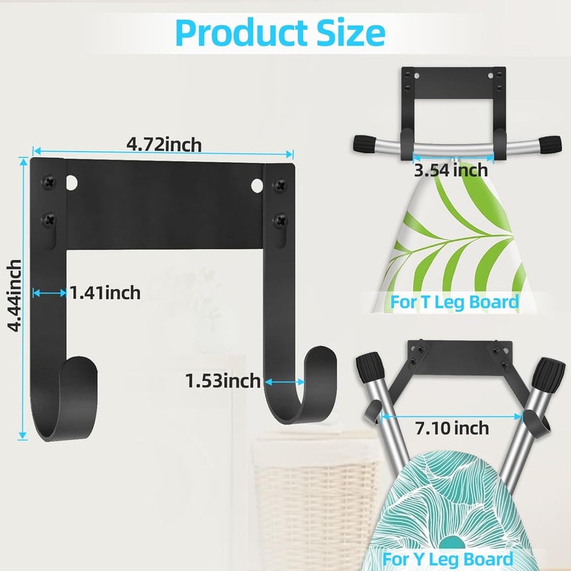 JUYSON Ironing Board Holder Wall Mount for T&Y Leg Ironing Board Hanger, Small Wall Mounted Ironing Board, Iron Holder Wall Mounted for Laundry Room - Image 5
